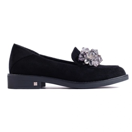 W. Potocki Mocassins en daim noir pour femme de chez Potocki le noir 2