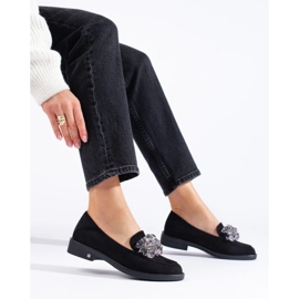 W. Potocki Mocassins en daim noir pour femme de chez Potocki le noir 3