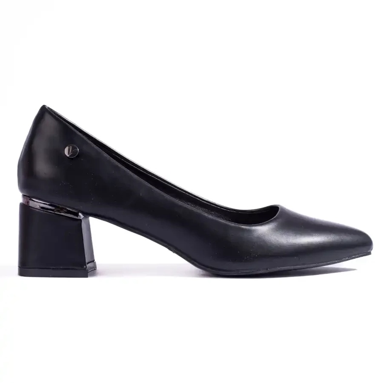 Escarpins femme à petit talon noir Vinceza 2