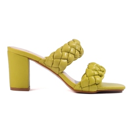 Rabats de poteau Shelovet tissés verts 1