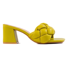 Sandales à talons Shelovet vertes femme 2