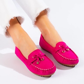Mocassins en daim rose pour femmes de Shelovet 1