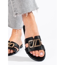 Chaussons Shelovet noirs pour femmes élégantes le noir 1