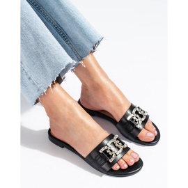 Sandales noires pour femme avec une élégante boucle Shelovet le noir 2