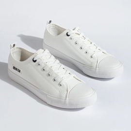 Baskets blanches pour hommes en cuir écologique Big Star KK174008 2