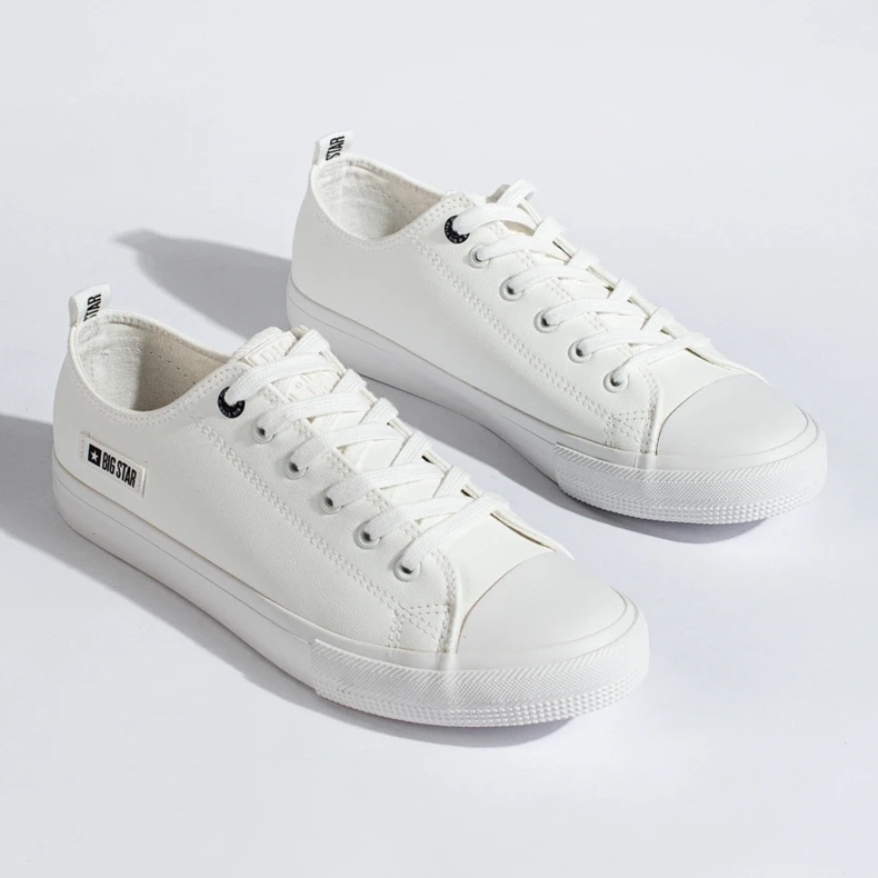 Baskets blanches pour hommes en cuir écologique Big Star KK174008 2