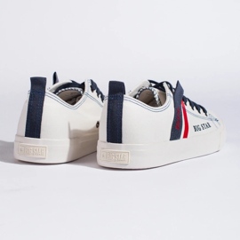 Baskets blanches pour hommes en cuir écologique Big Star LL174005 2