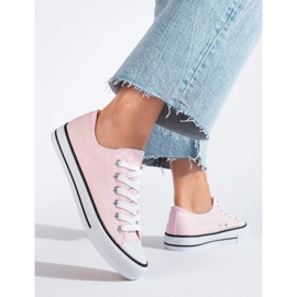 SHELOVET Baskets basses Vico roses pour femmes 2