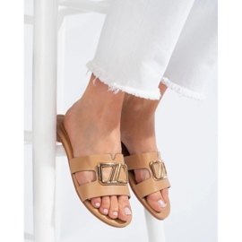 Sandales plates Shelovet beige 1