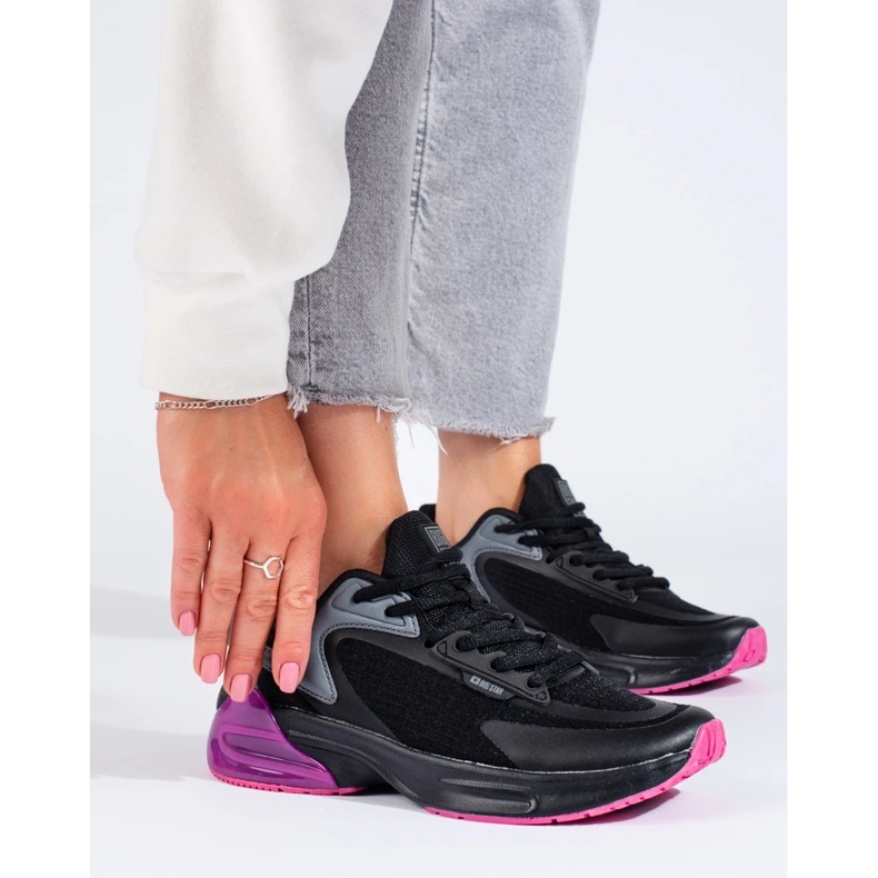 Chaussures de sport noires pour femmes Big Star LL274335 le noir 2