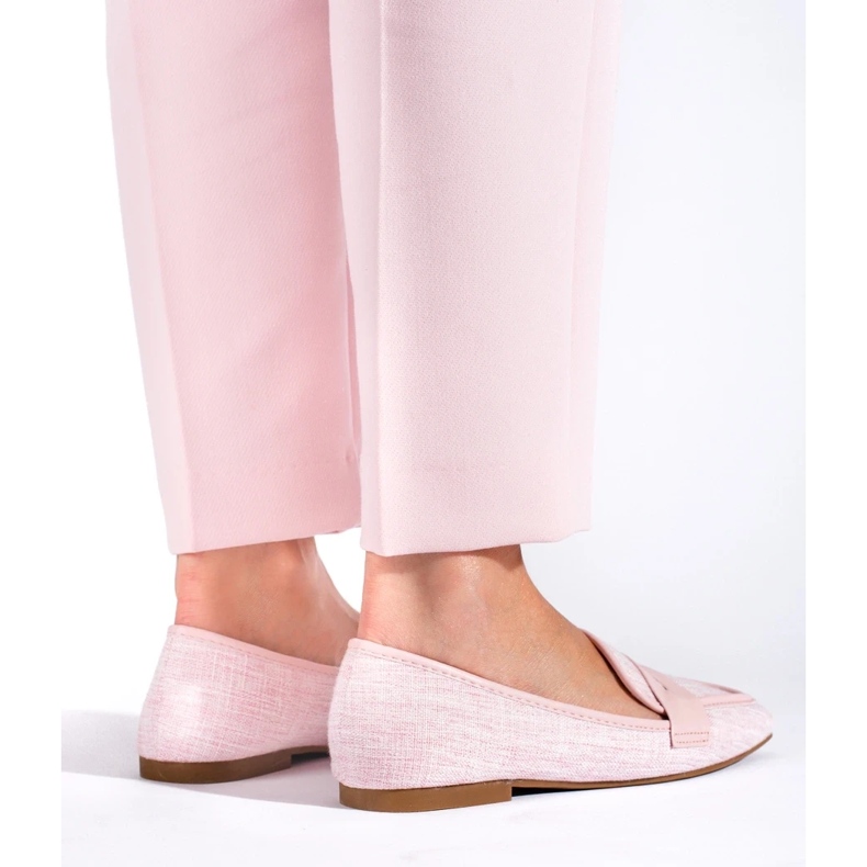 Elégants mocassins roses Shelovet pour femmes 1