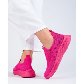 Chaussures de sport femme ajourées fuchsia Shelovet rose 2