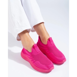 Chaussures de sport femme ajourées fuchsia Shelovet rose 1
