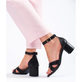 Sandales à talons noires Shelovet, femmes le noir 1