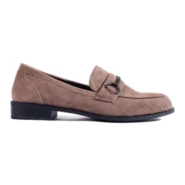 Mocassins en daim beige foncé pour femmes de Shelovet 2