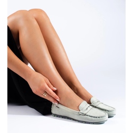Mocassins en daim vert clair pour femmes de Shelovet 1