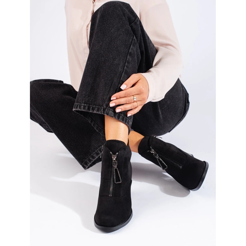 Bottes en daim noir de Shelovet le noir 1