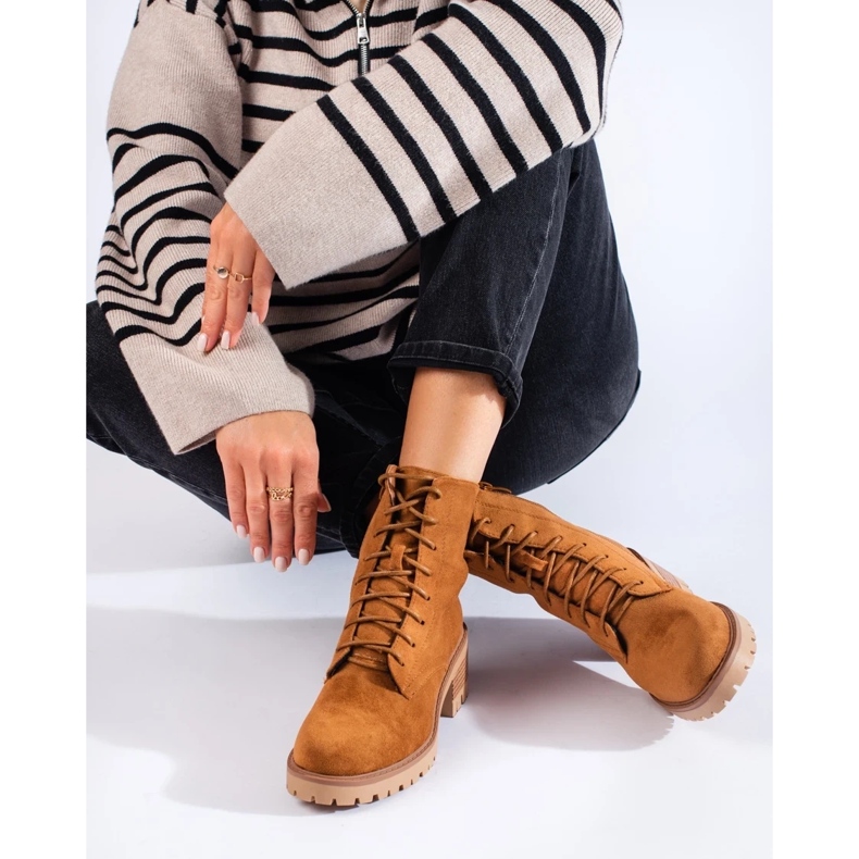 Bottines à lacets femme Shelovet marron brun 1 Bottines à lacets femme Shelovet marron brun 1
