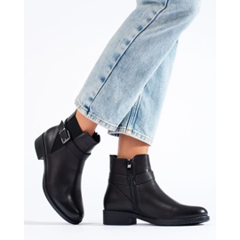Bottines noires pour femmes avec insert en caoutchouc Shelovet le noir 3