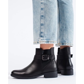 Bottines noires pour femmes avec insert en caoutchouc Shelovet le noir 4