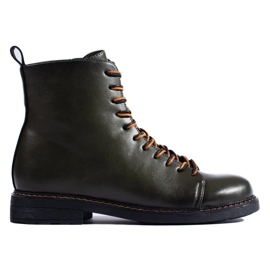 Bottines à lacets femme Vinceza vert foncé 3