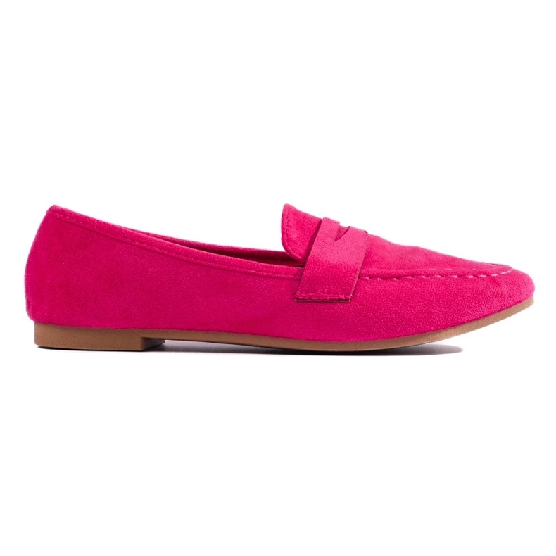 Lords en daim confortables pour femmes fuchsia Shelovet rose 2