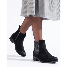 Chelsea boots Shelovet en daim noir femme 1