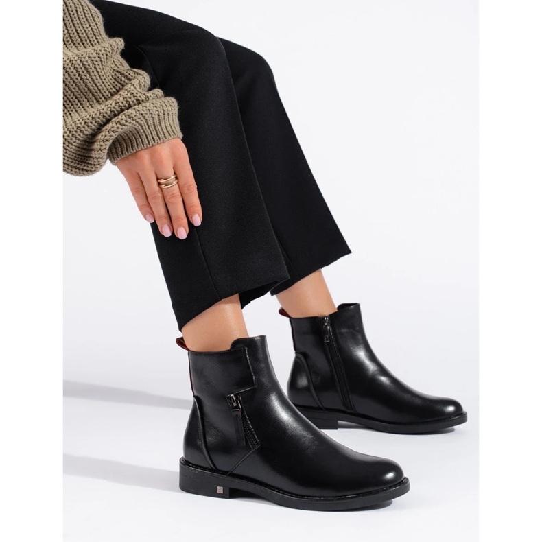 W. Potocki Bottines élégantes noires pour femmes de Potocki le noir 2