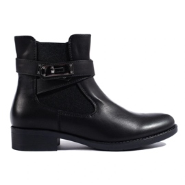 Bottines plates femme Shelovet noires le noir 2