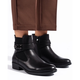 Bottines plates femme Shelovet noires le noir 1