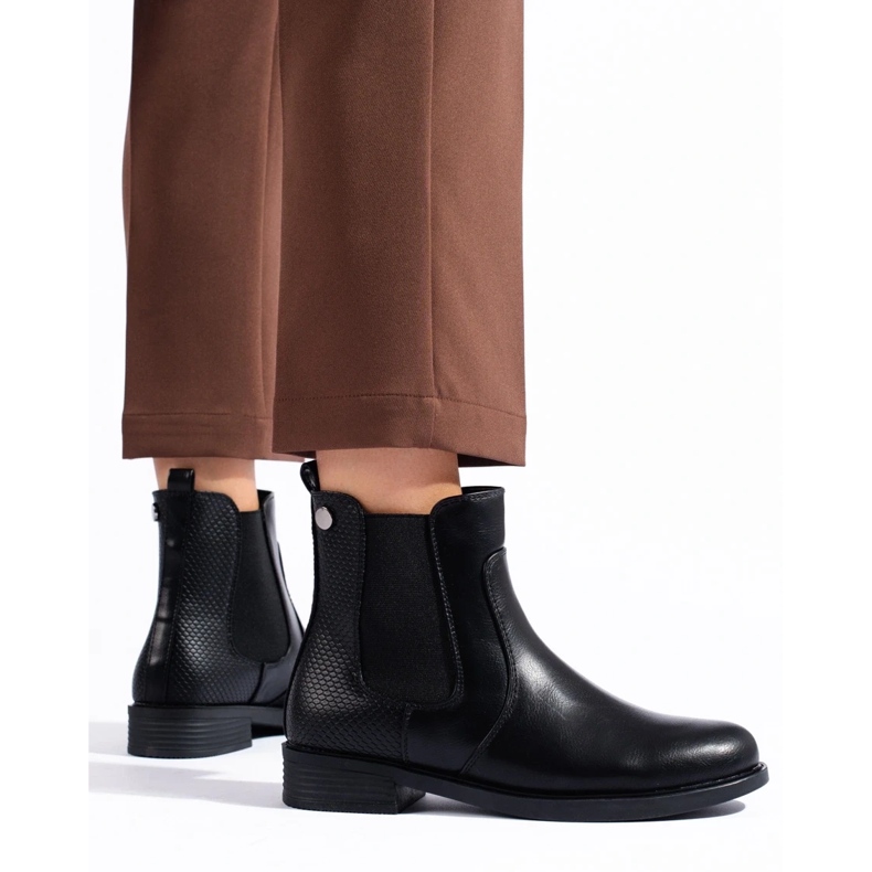 Bottines Chelsea femme Shelovet noires le noir 1