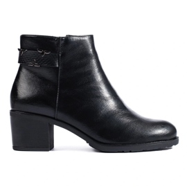 Bottes à talons hauts noires classiques de Daszyński le noir 2