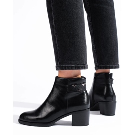 Bottes à talons hauts noires classiques de Daszyński le noir 3