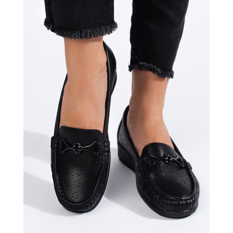 Mocassins noirs pour femme 2