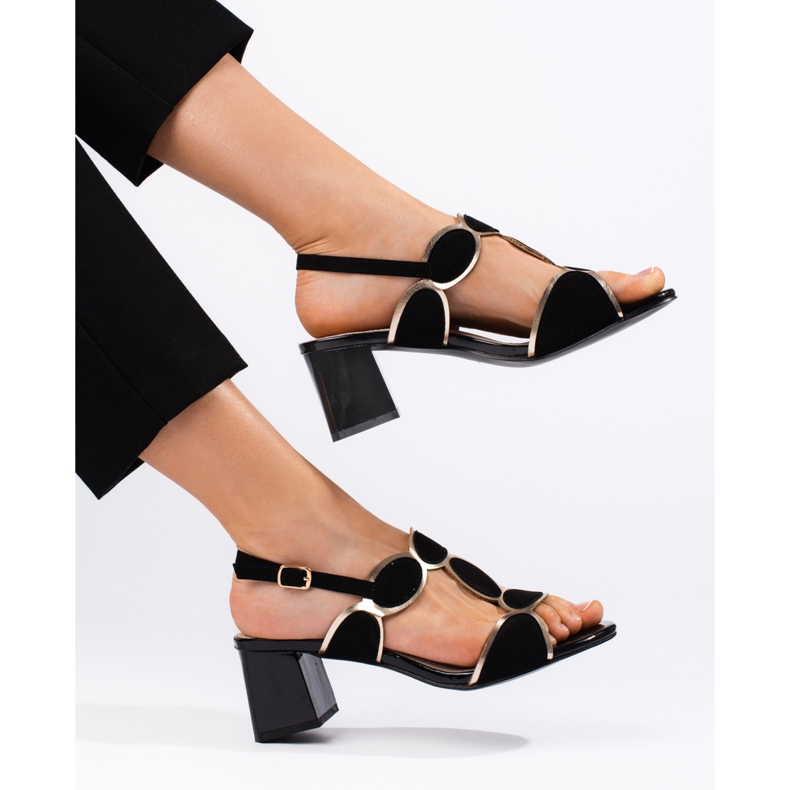 Goodin Sandales femme noires avec boucle le noir 2