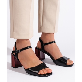 Goodin Élégantes sandales noires à talons hauts pour femmes 2