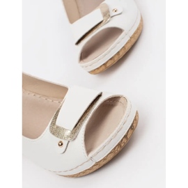Sandales compensées basses espadrilles blanches 6