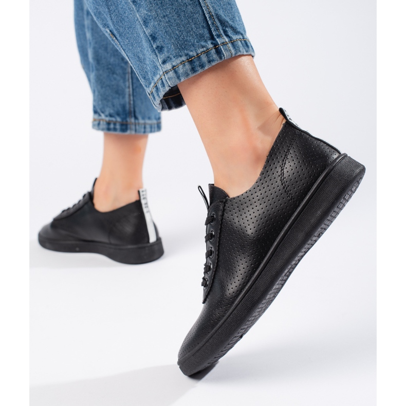 Seastar Baskets femme ajourées noires le noir 2