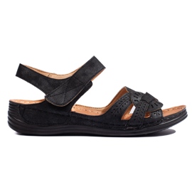Sandales femme bleu clair à talon bas 1