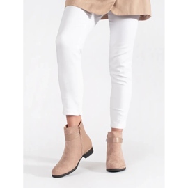 Bottines femme beiges avec éléments dorés 4