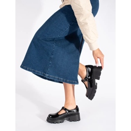 Chaussures femme vernies noires à plateforme 2