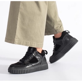 Baskets montantes noires pour femme 2