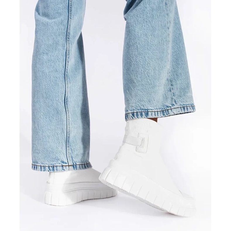 Seastar Baskets montantes blanches à plateforme 1