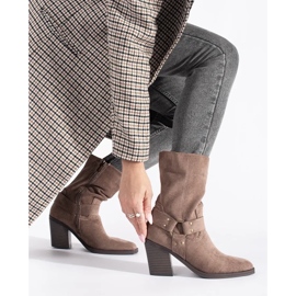 Seastar Bottines en daim beige foncé 3