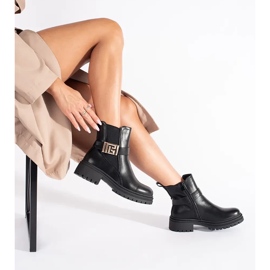 Seastar Bottines classiques noires avec bride décorative le noir 3