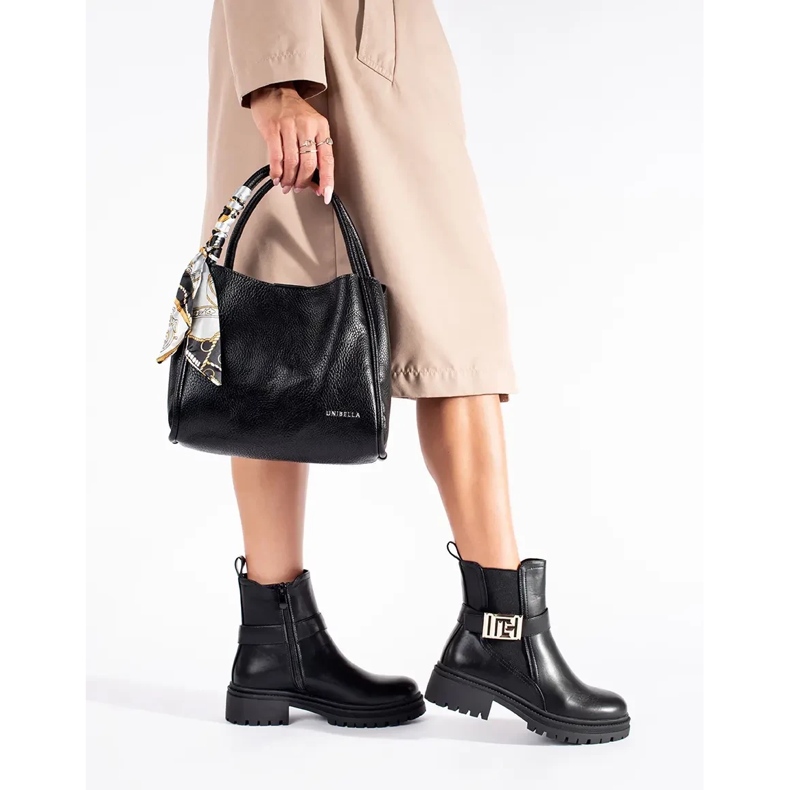 Seastar Bottines classiques noires avec bride décorative le noir 1