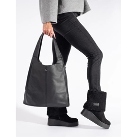 Seastar Bottines compensées isolées noires pour femme le noir 4