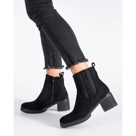Seastar Bottes Jodhpur en daim noir sur le poteau le noir 2