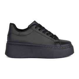 Baskets noires sur la plateforme le noir 1