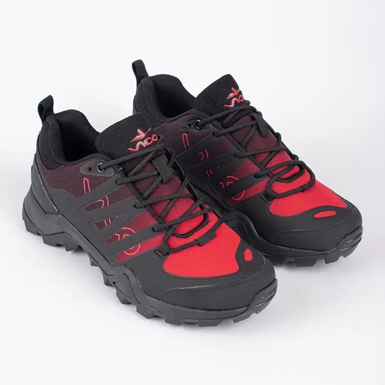 Chaussures de trekking femme VICO noires et rouges 1